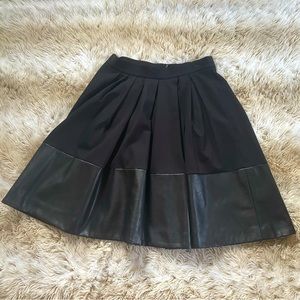 Black Flared Banana Republic Mini Skirt